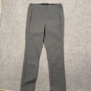 Theory Skinny Pants Womens 8 Gray Navalane Neoteric Stretchy Pull On Office Slim
